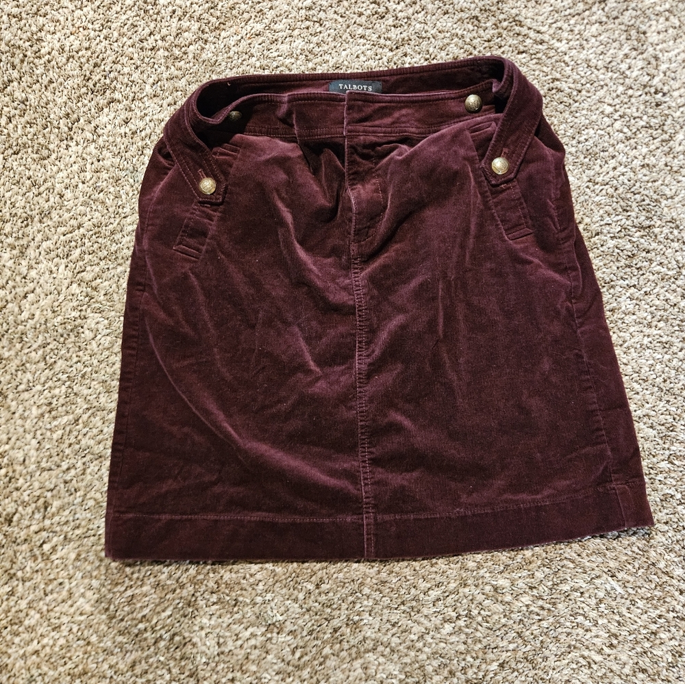 Talbots Red Mini A-Line Skirt Casual